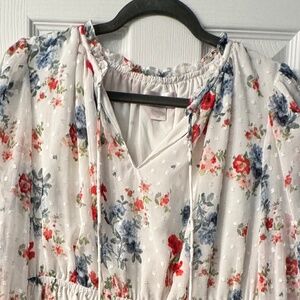 Rachel Parcell Red, White, and Blue floral mini dress